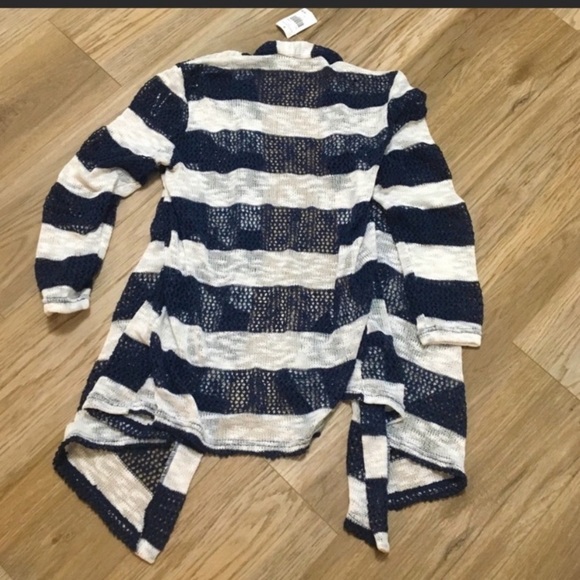 Retro Threads Navy/White Stripe Cardigan L - NEW - Picture 2 of 6